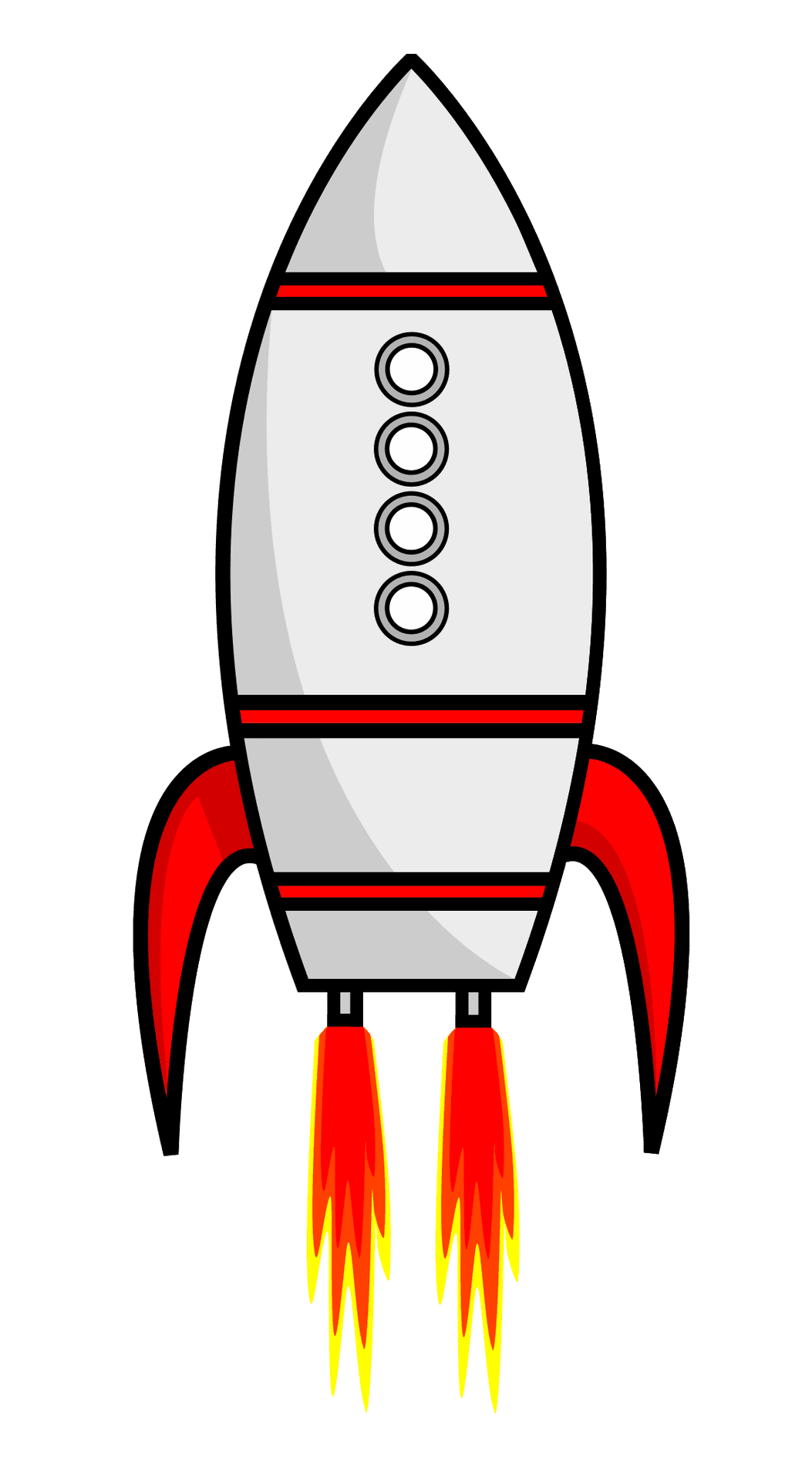 Cartoon Rocket Illustration PNG