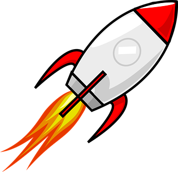 Cartoon Rocket Launch PNG