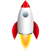 Cartoon Rocket Launching PNG