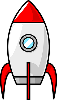 Cartoon Rocket Vector Illustration PNG