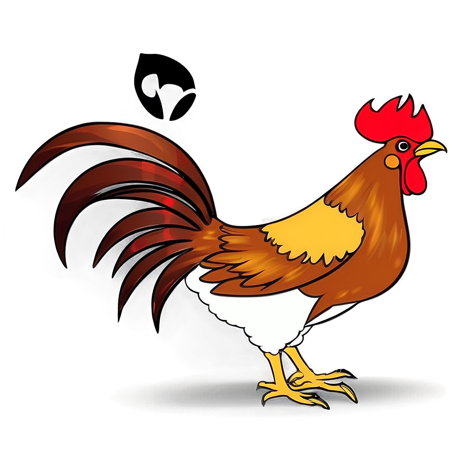 Cartoon Rooster Design Png 05242024 PNG