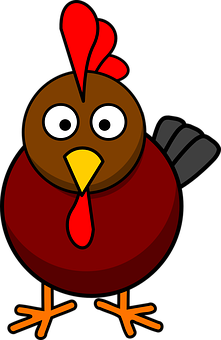 Cartoon Rooster Illustration PNG