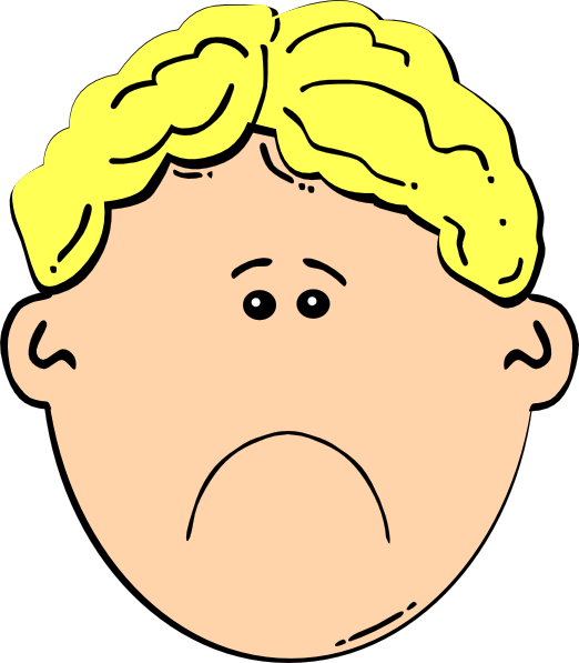 Cartoon Sad Expression PNG