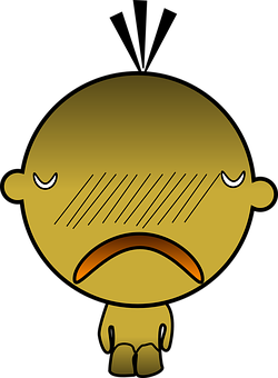 Cartoon Sad Face Expression PNG