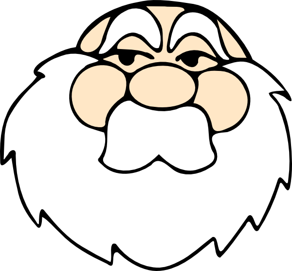 Cartoon Santa Claus Face Vector PNG