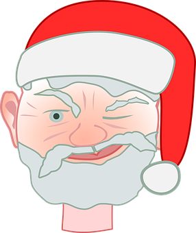 Cartoon Santa Claus Head PNG