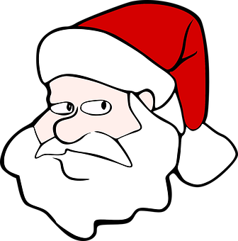 Cartoon Santa Claus Portrait PNG