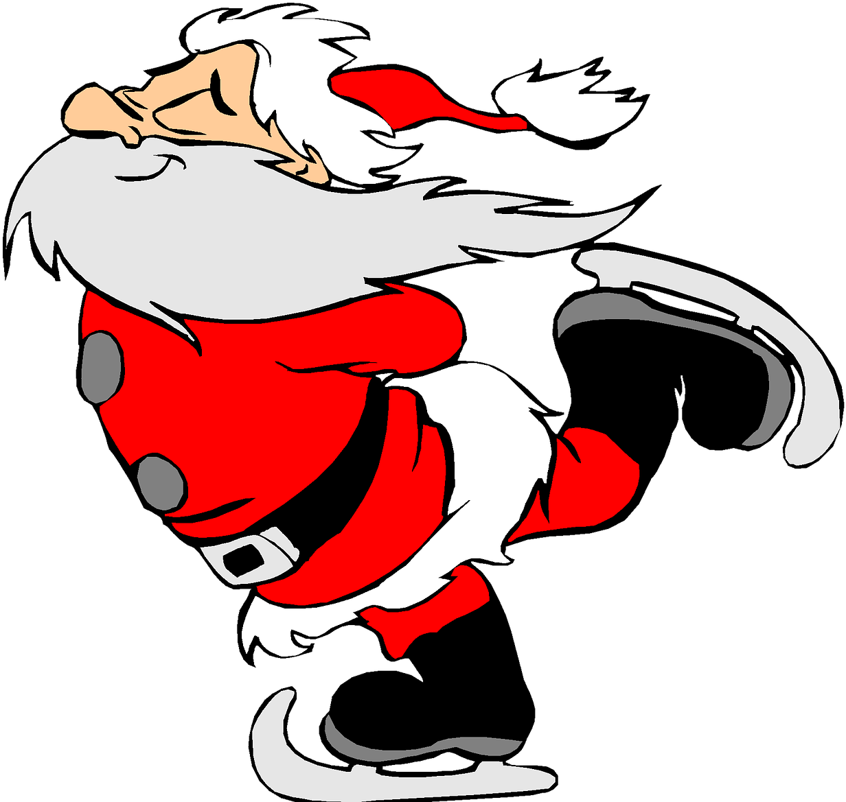 Download Cartoon Santa Claus Skating | Wallpapers.com