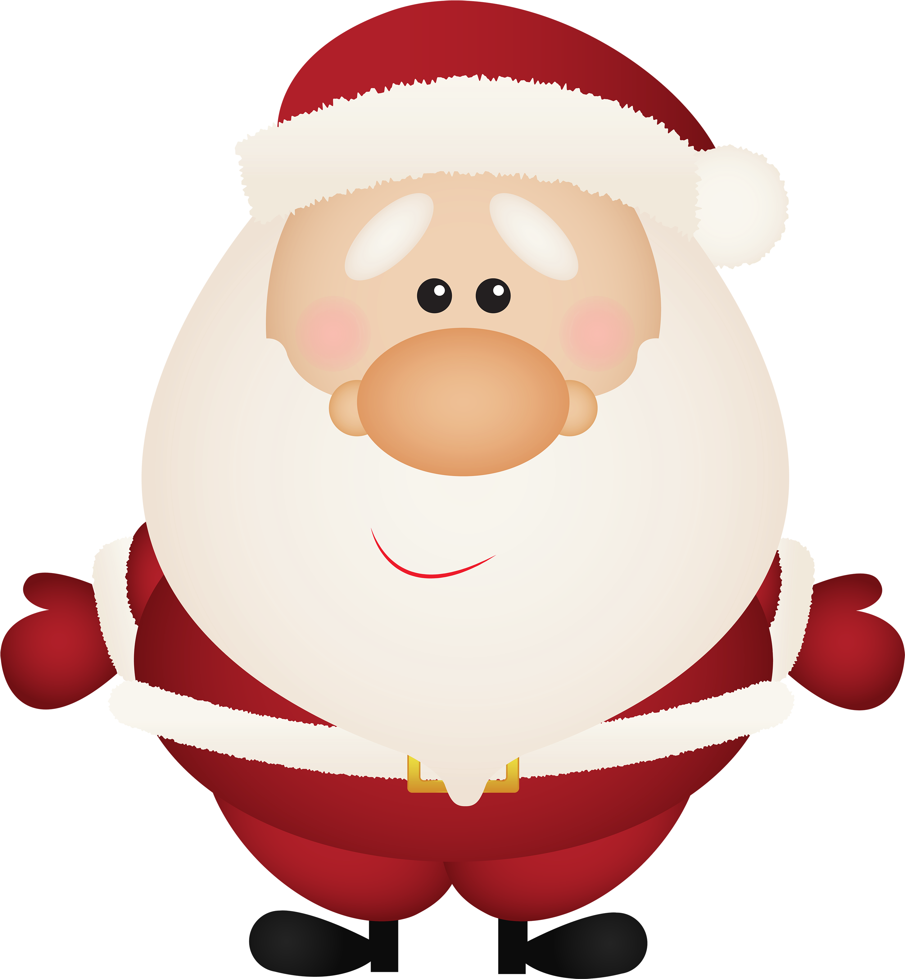Cartoon Santa Claus Smiling PNG