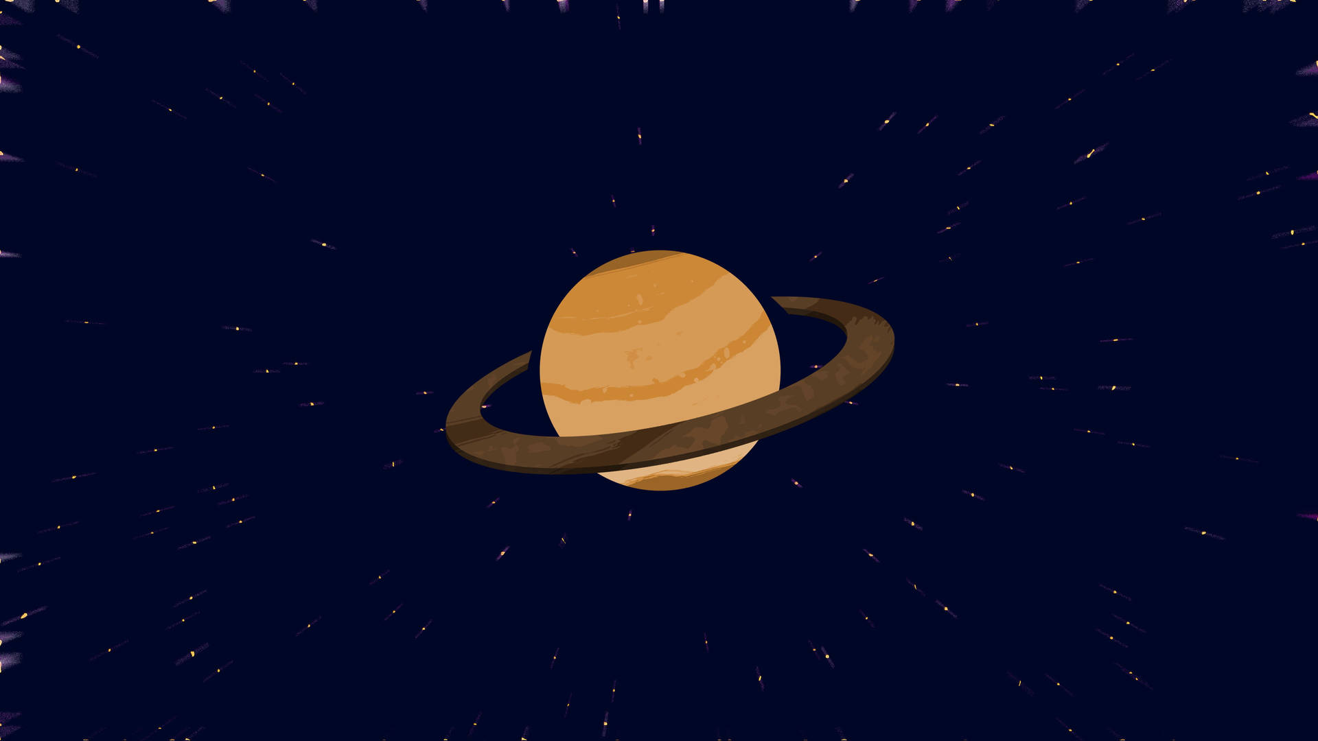 Cartoon Saturn 4k Background
