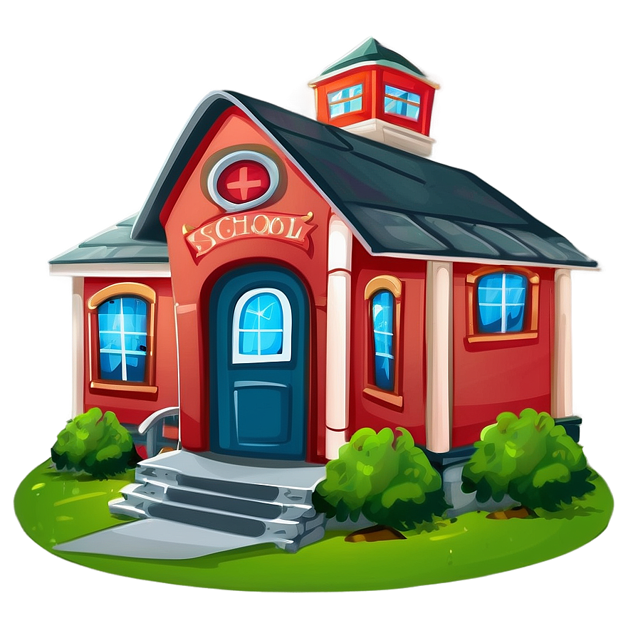 Download Cartoon School House Png 05212024 | Wallpapers.com