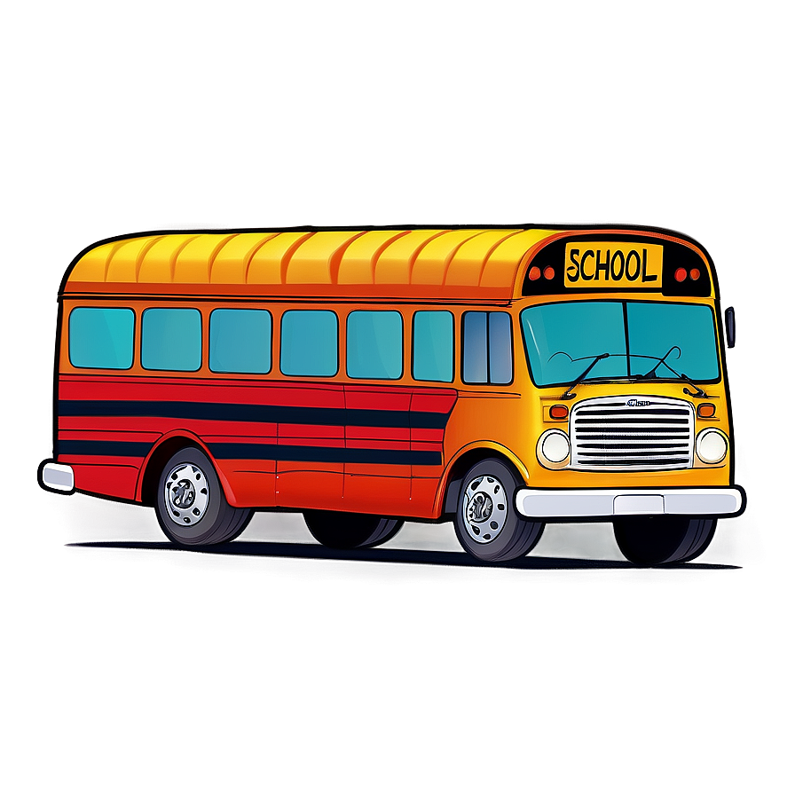 Cartoon School Trip Bus Png Lrx PNG