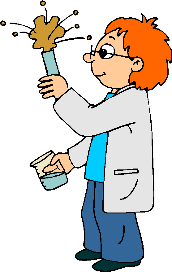 Cartoon Scientist Chemical Experiment Gone Wrong PNG