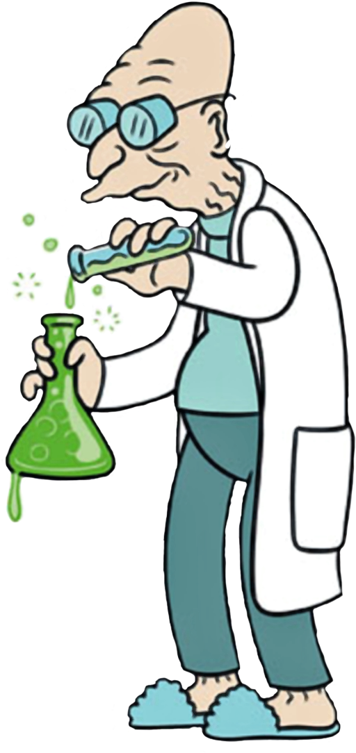 Cartoon Scientist Experimenting PNG