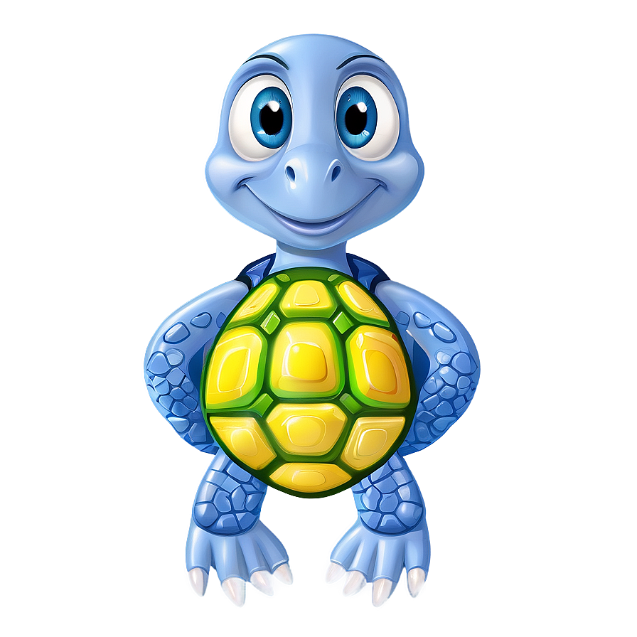 Cartoon Sea Turtle Character Png Tex4 PNG
