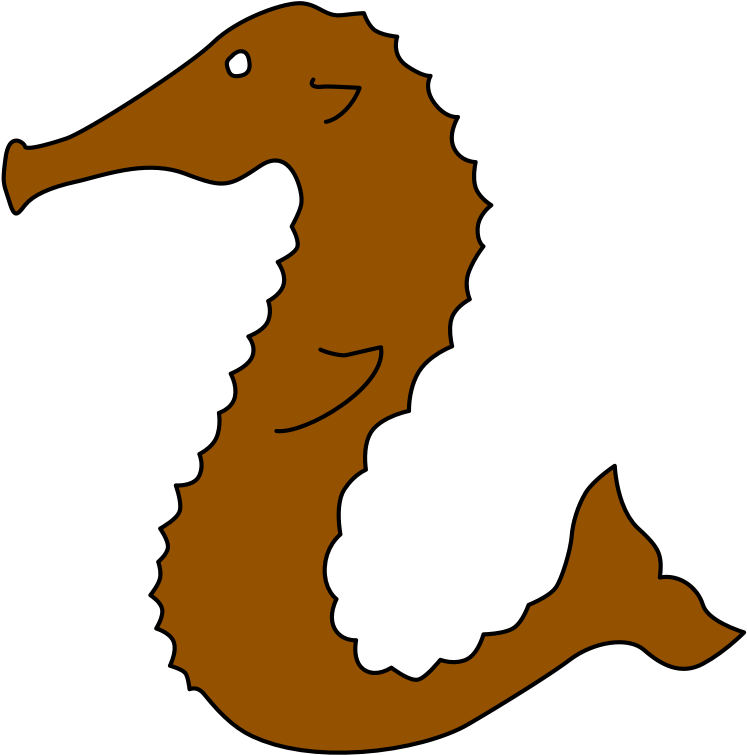 Cartoon Seahorse Illustration PNG