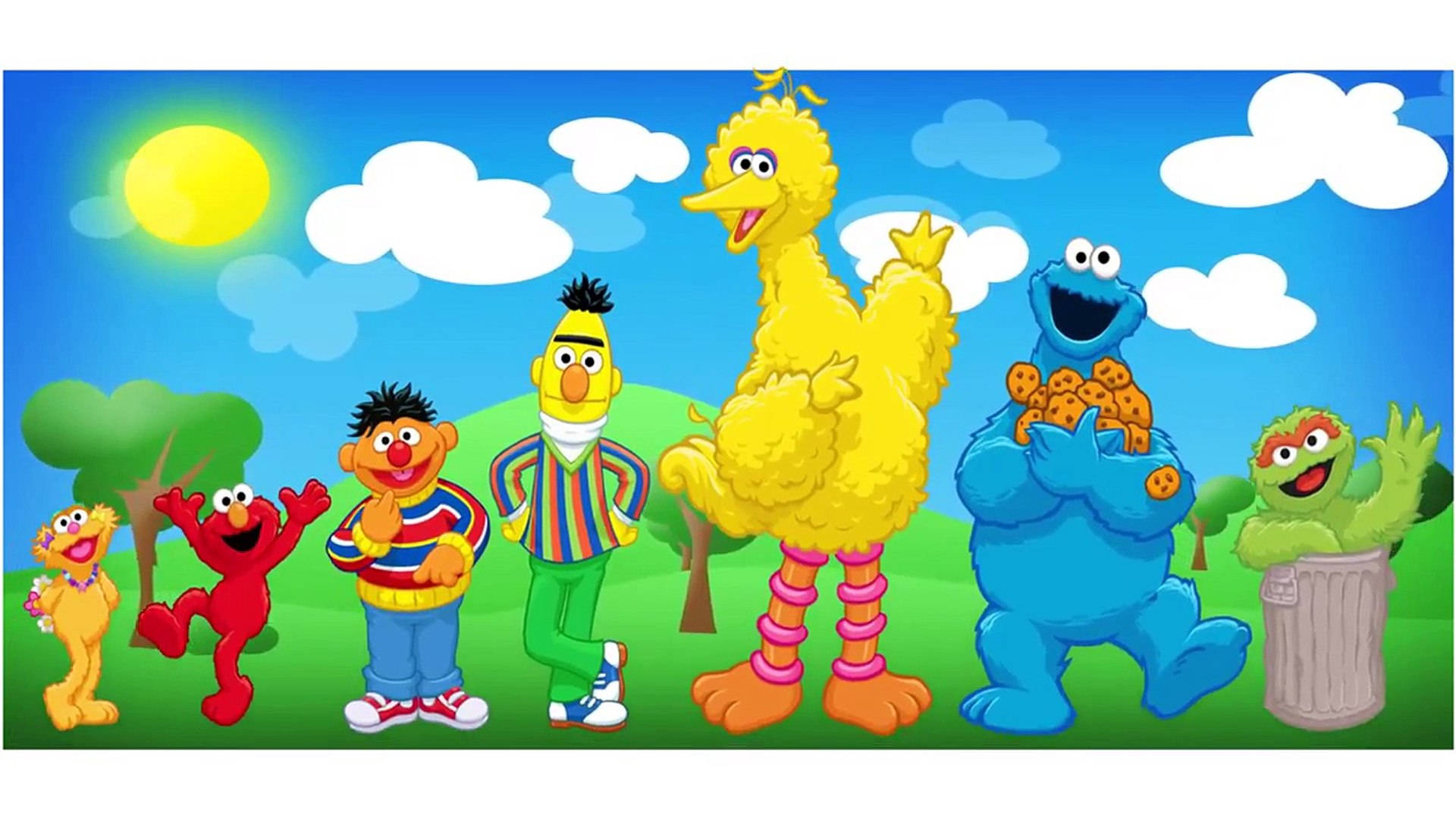 Cartoon Sesame Street Cover Background