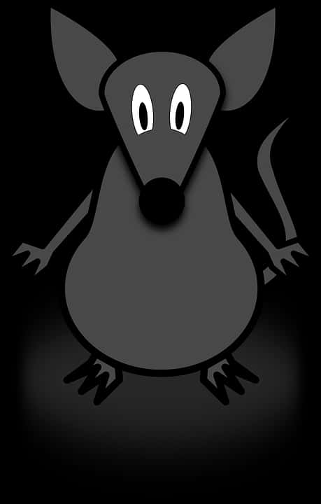 Cartoon Shadow Rat Illustration PNG