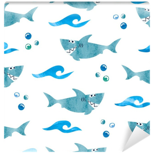 Cartoon Shark Pattern PNG