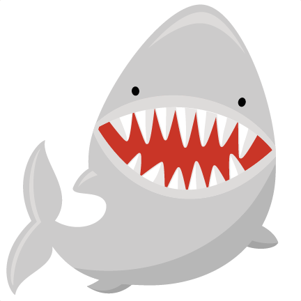 Cartoon Shark Smiling Graphic PNG