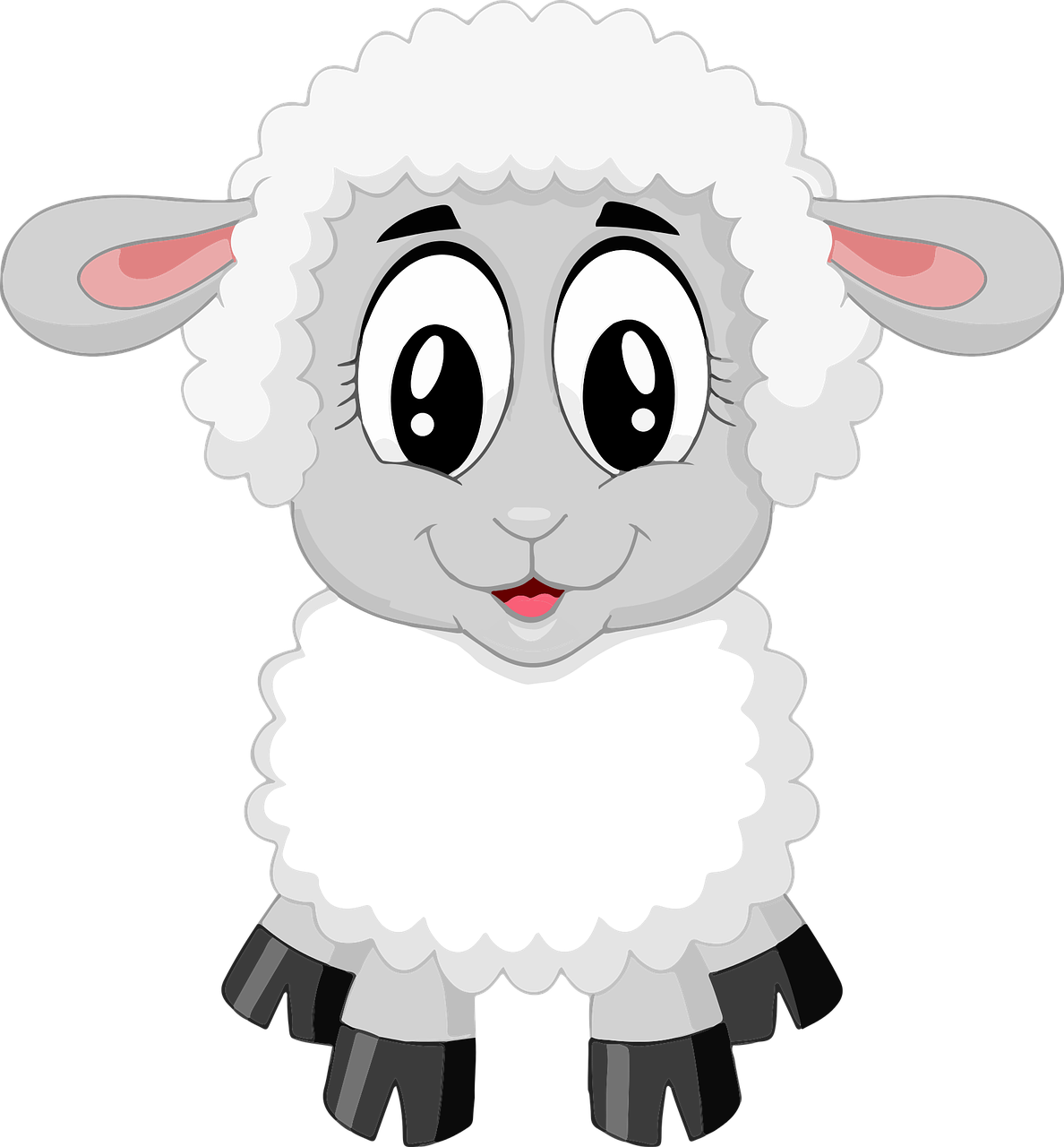 Cartoon Sheep Character PNG