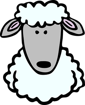 Cartoon Sheep Graphic PNG