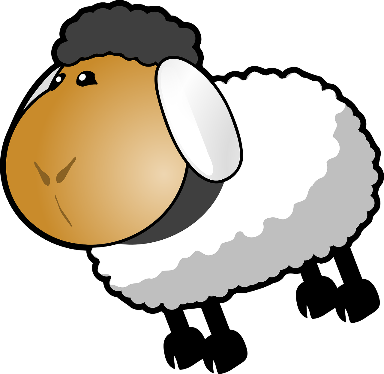 Cartoon Sheep Illustration PNG