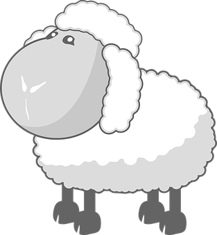 Cartoon Sheep Illustration PNG