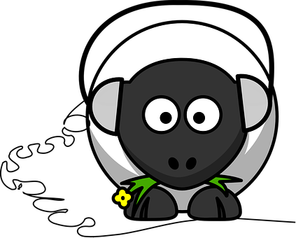 Cartoon Sheepin Pokeball Design PNG