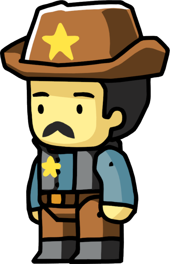 Cartoon Sheriff Character PNG