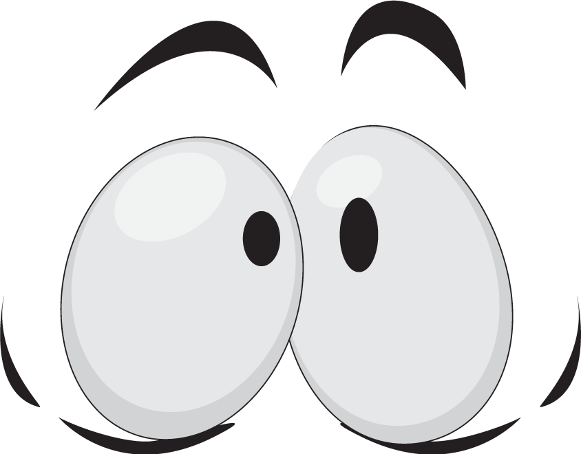 Cartoon Shocked Eyes Expression PNG