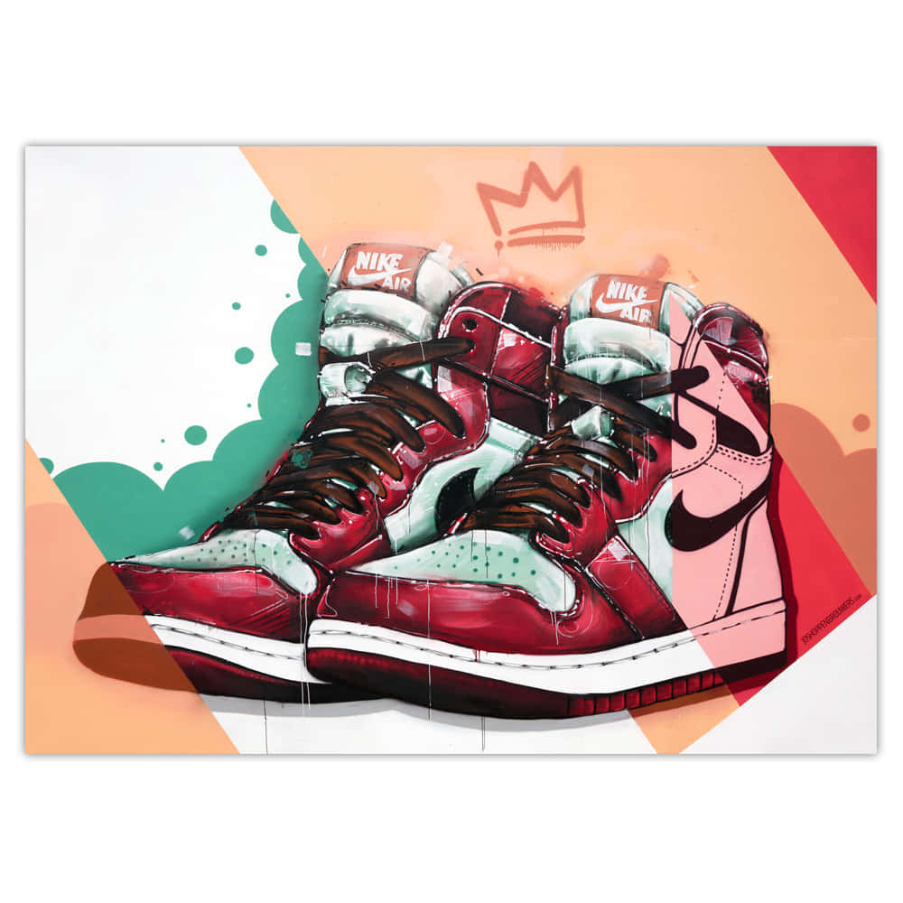 A Poster With A Pair Of Sneakers On It