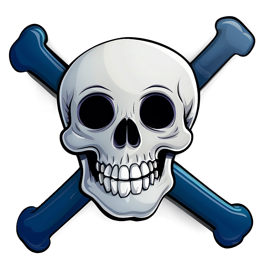 Download Cartoon Skull Crossbones Png Awi | Wallpapers.com