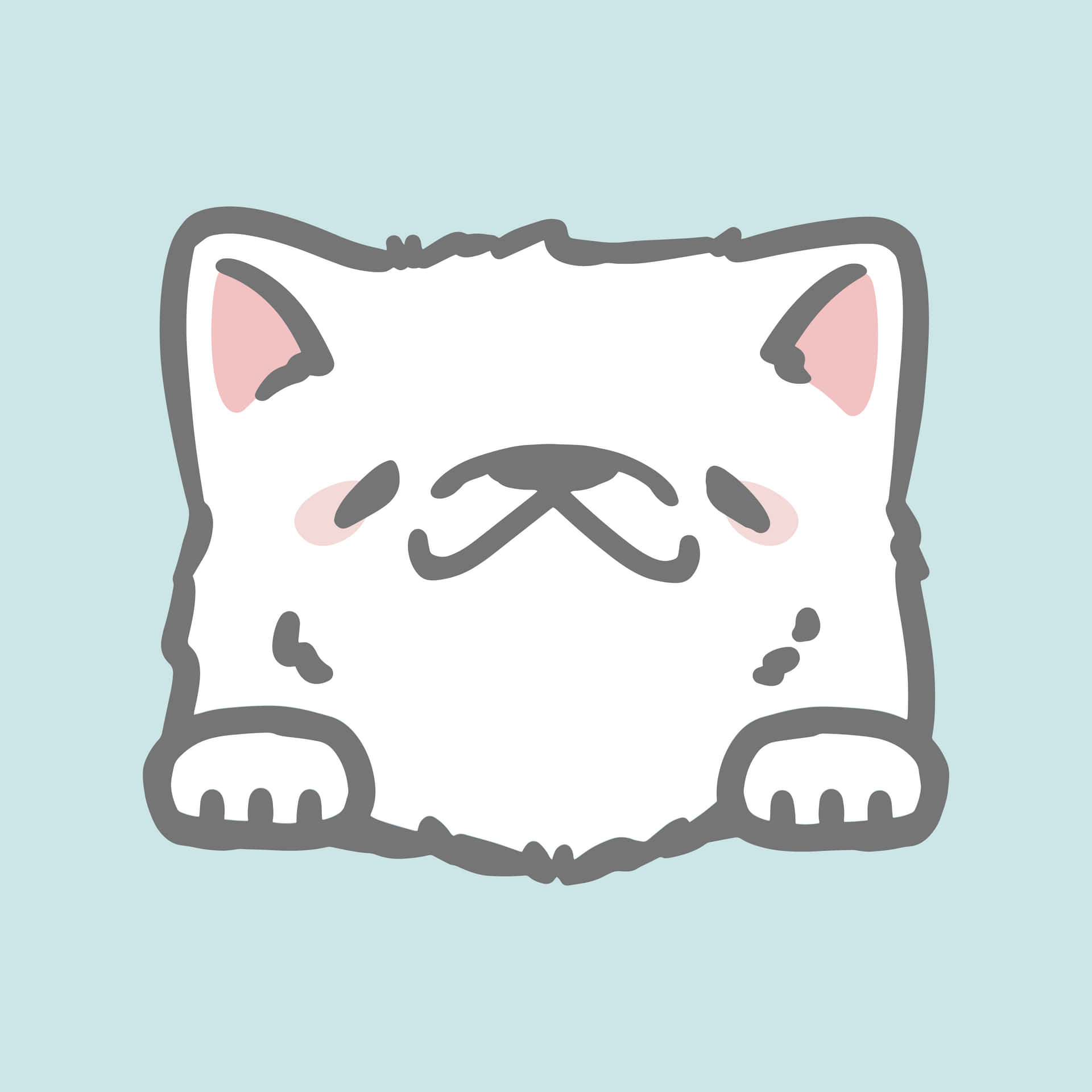 Cartoneanimato Sorriso Gatto Carino Pfp Sfondo