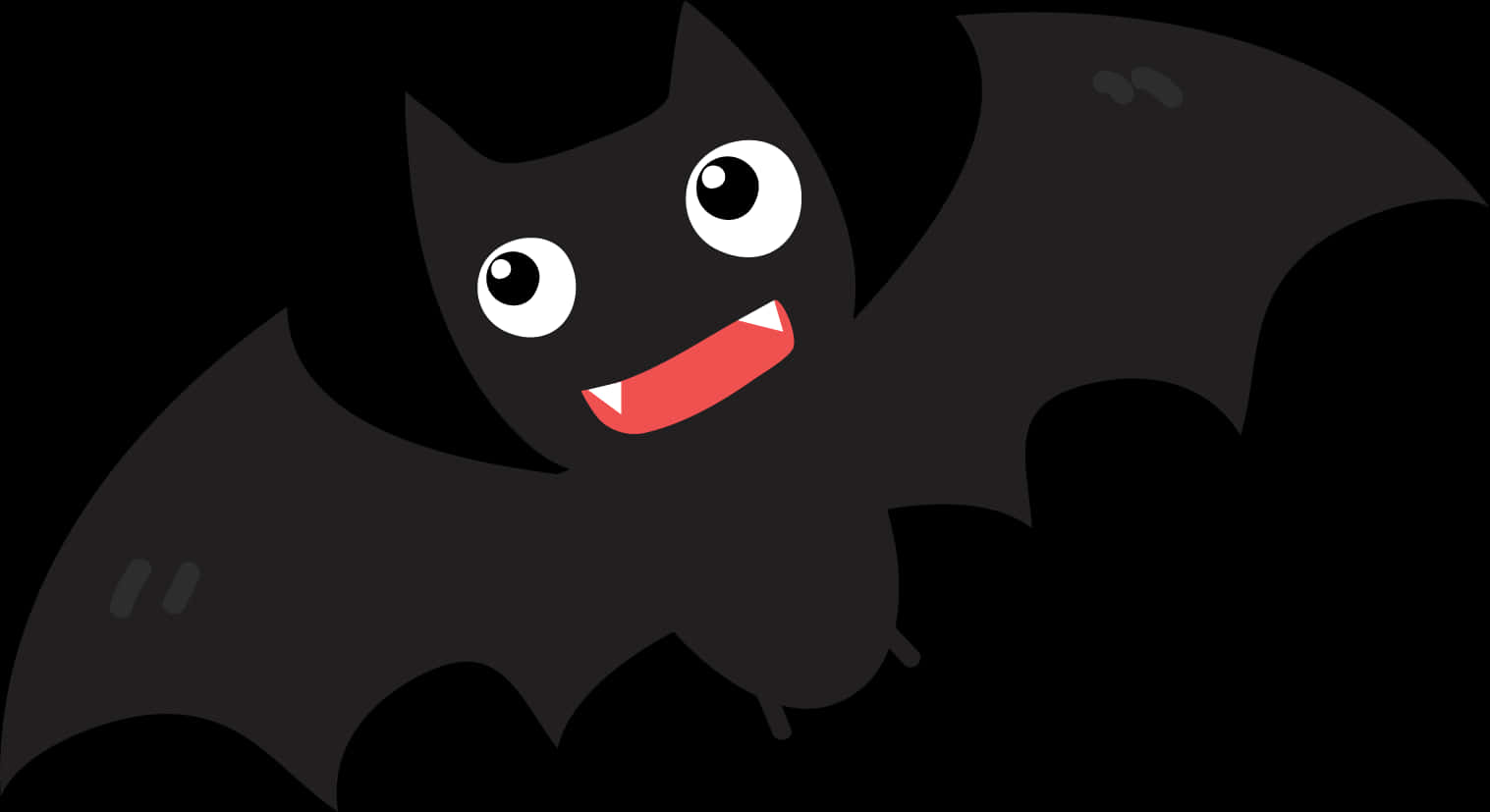 Cartoon Smiling Bat Illustration PNG