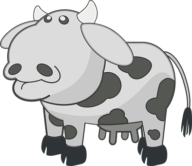 Download Cartoon Smiling Cow Illustration | Wallpapers.com