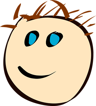 Cartoon Smiling Face Graphic PNG