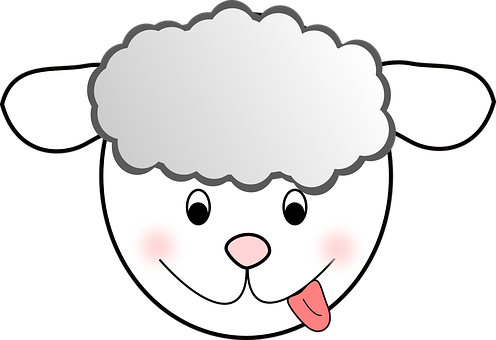 Cartoon Smiling Lamb PNG