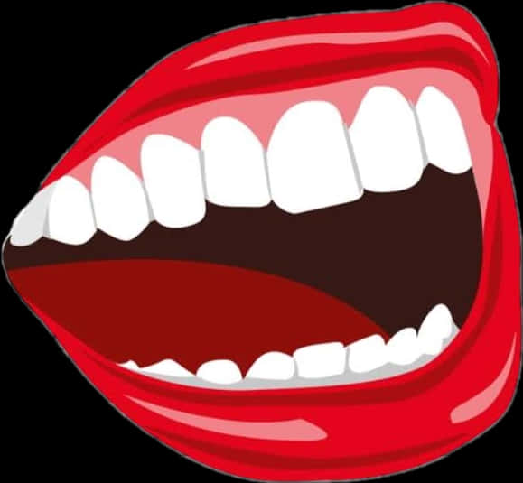 Cartoon Smiling Mouth SVG