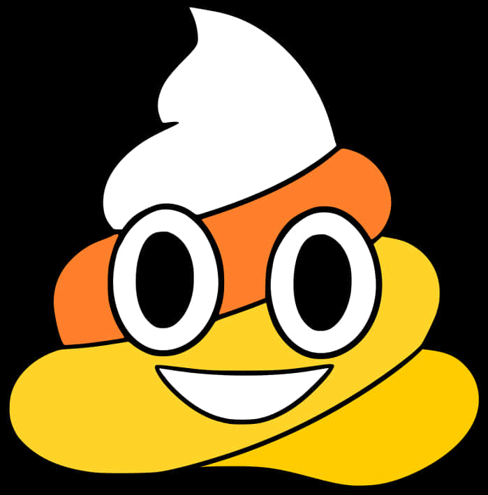 Cartoon Smiling Poop Emoji PNG