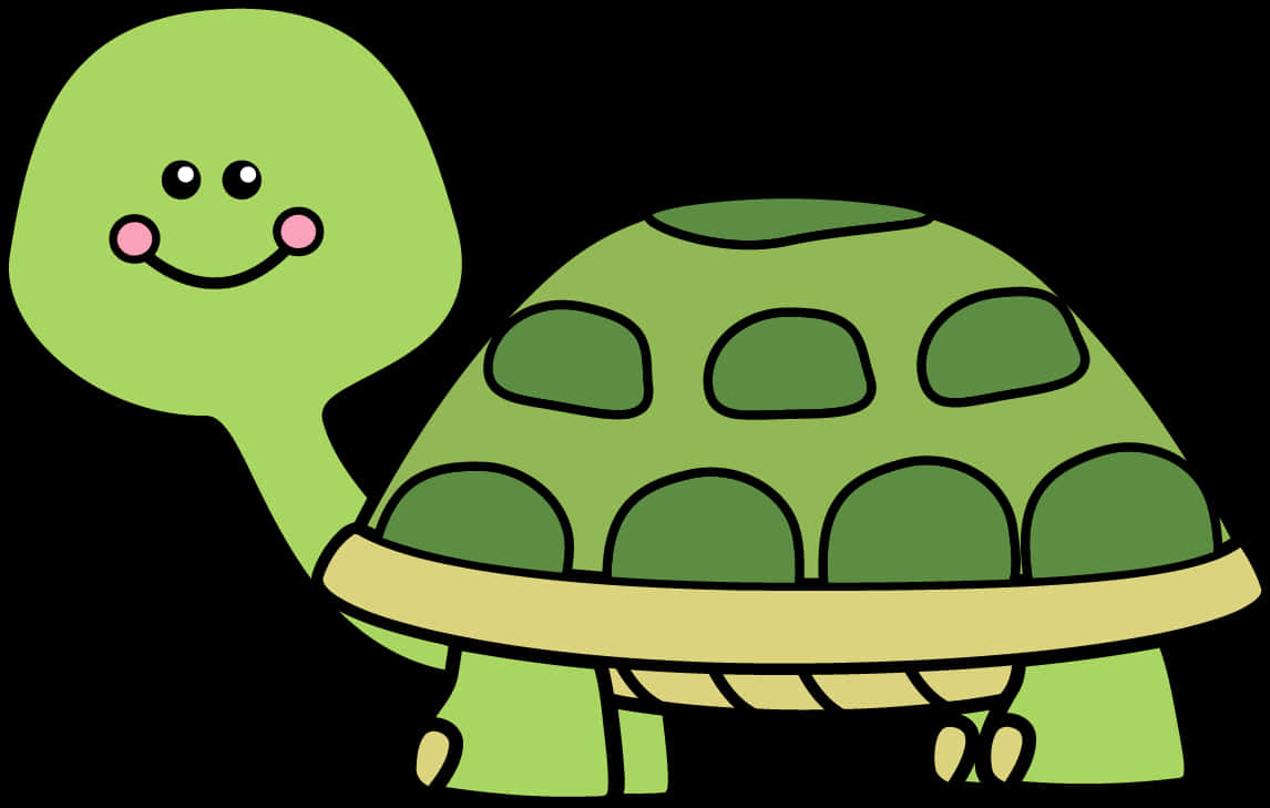 Cartoon Smiling Turtle PNG