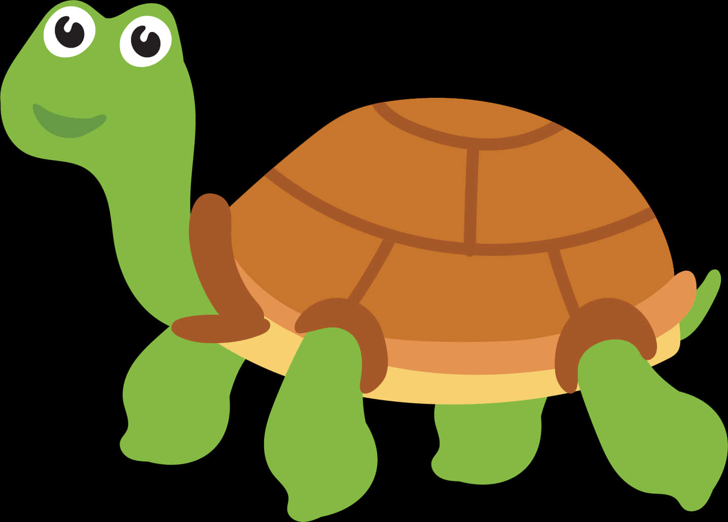 Cartoon Smiling Turtle PNG