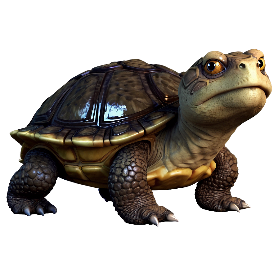 Cartoon Snapping Turtle Character Png 06252024 PNG