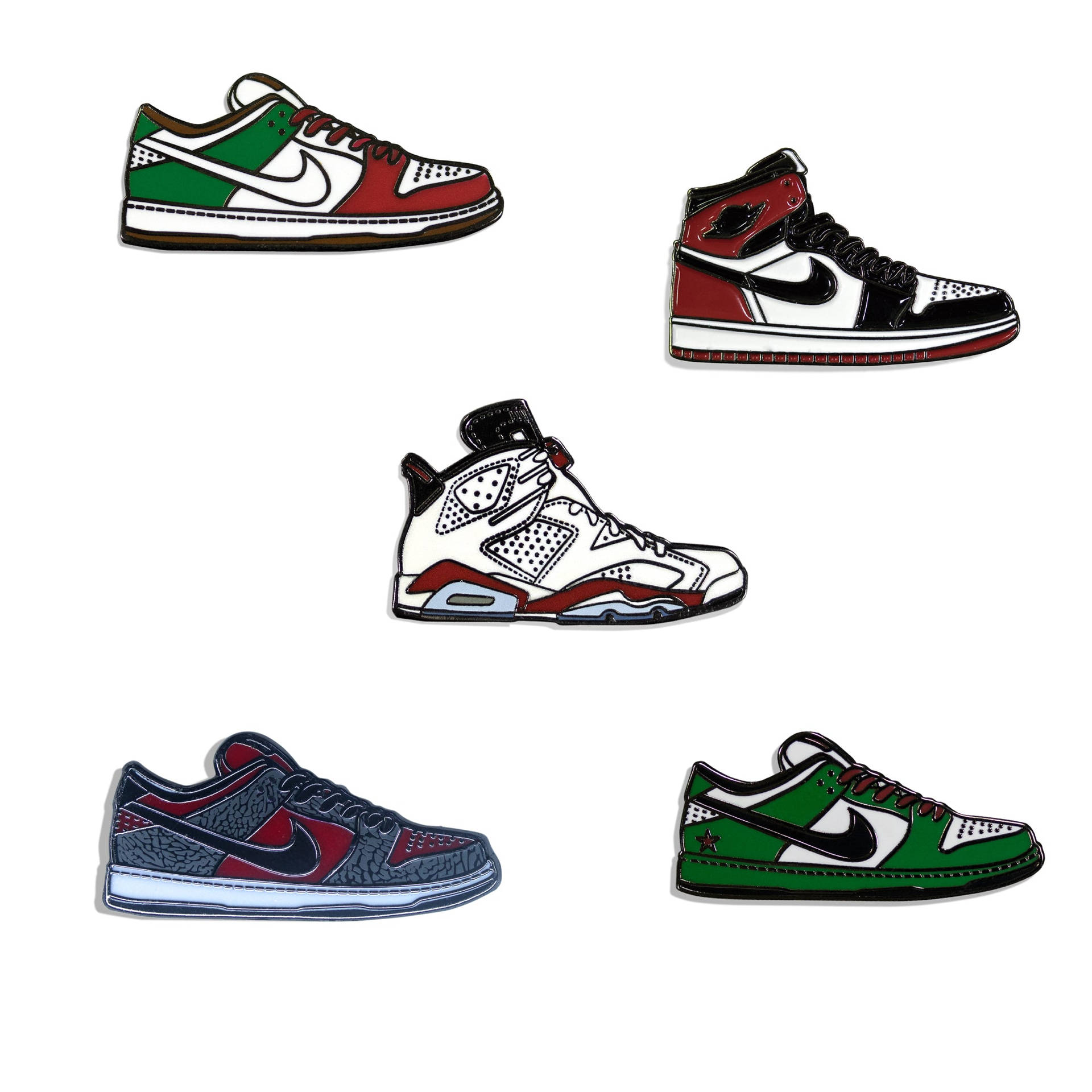 Variasilustraciones De Zapatillas De Nike En Estilo De Dibujos Animados Fondo de pantalla