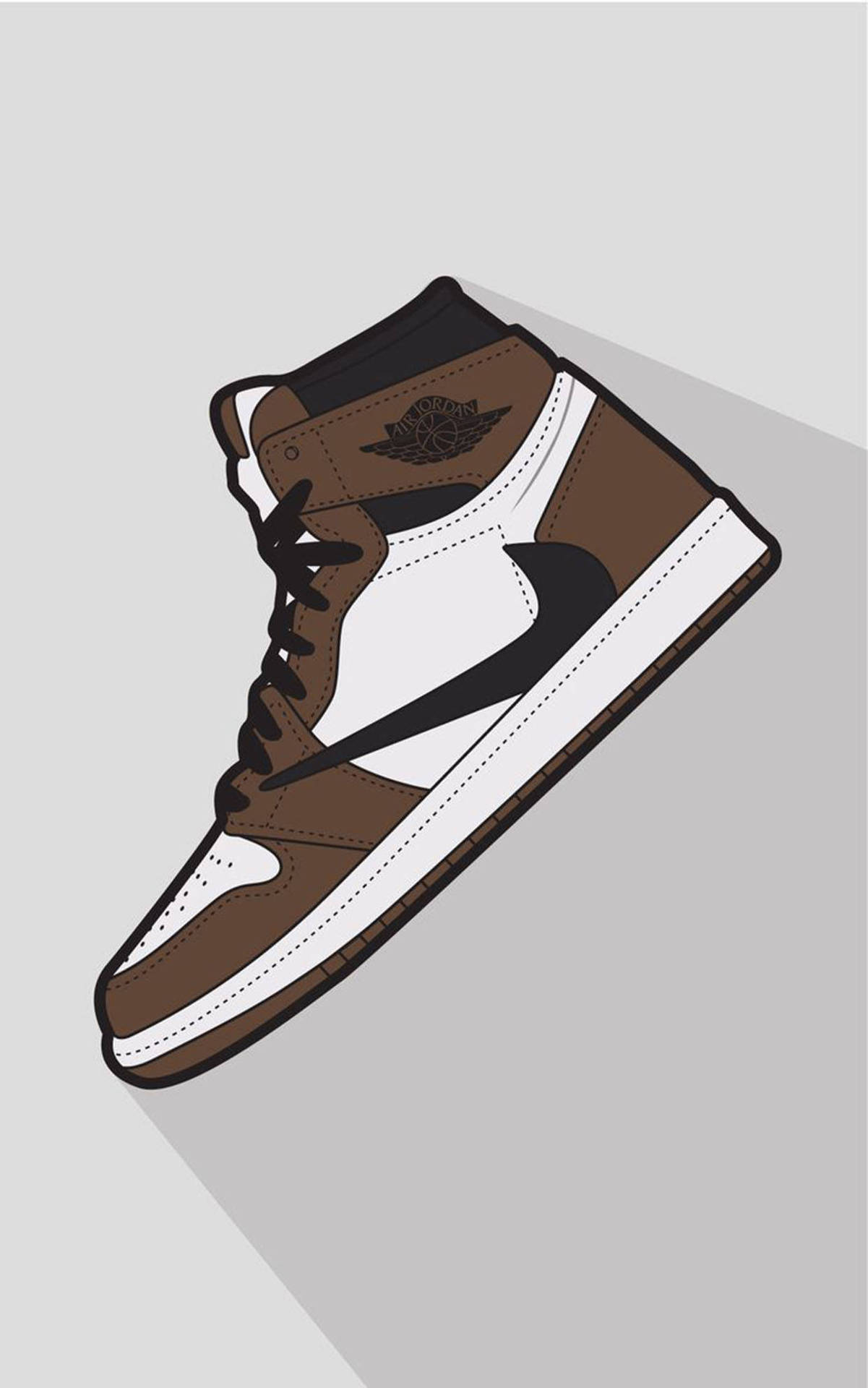 Braunerair Jordan I Cartoon Sneaker Wallpaper