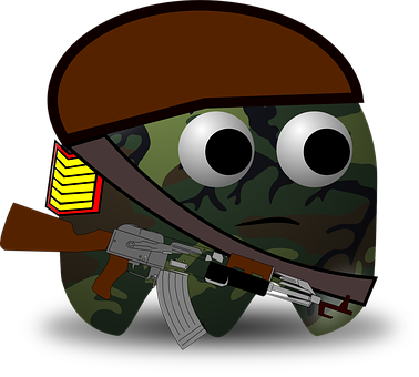 Cartoon Soldier Profile Vector PNG