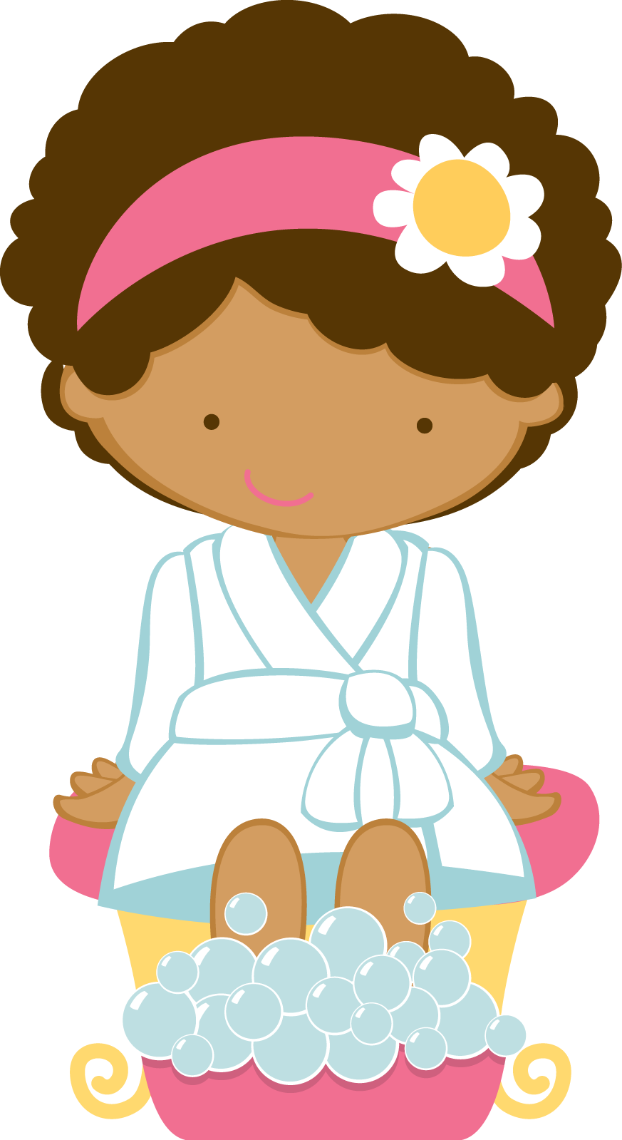 Cartoon Spa Relaxation Clipart PNG