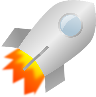 Cartoon Space Rocket Launch PNG