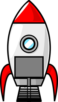 Cartoon Space Rocket Vector PNG