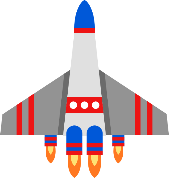 Cartoon Space Shuttle Launch PNG